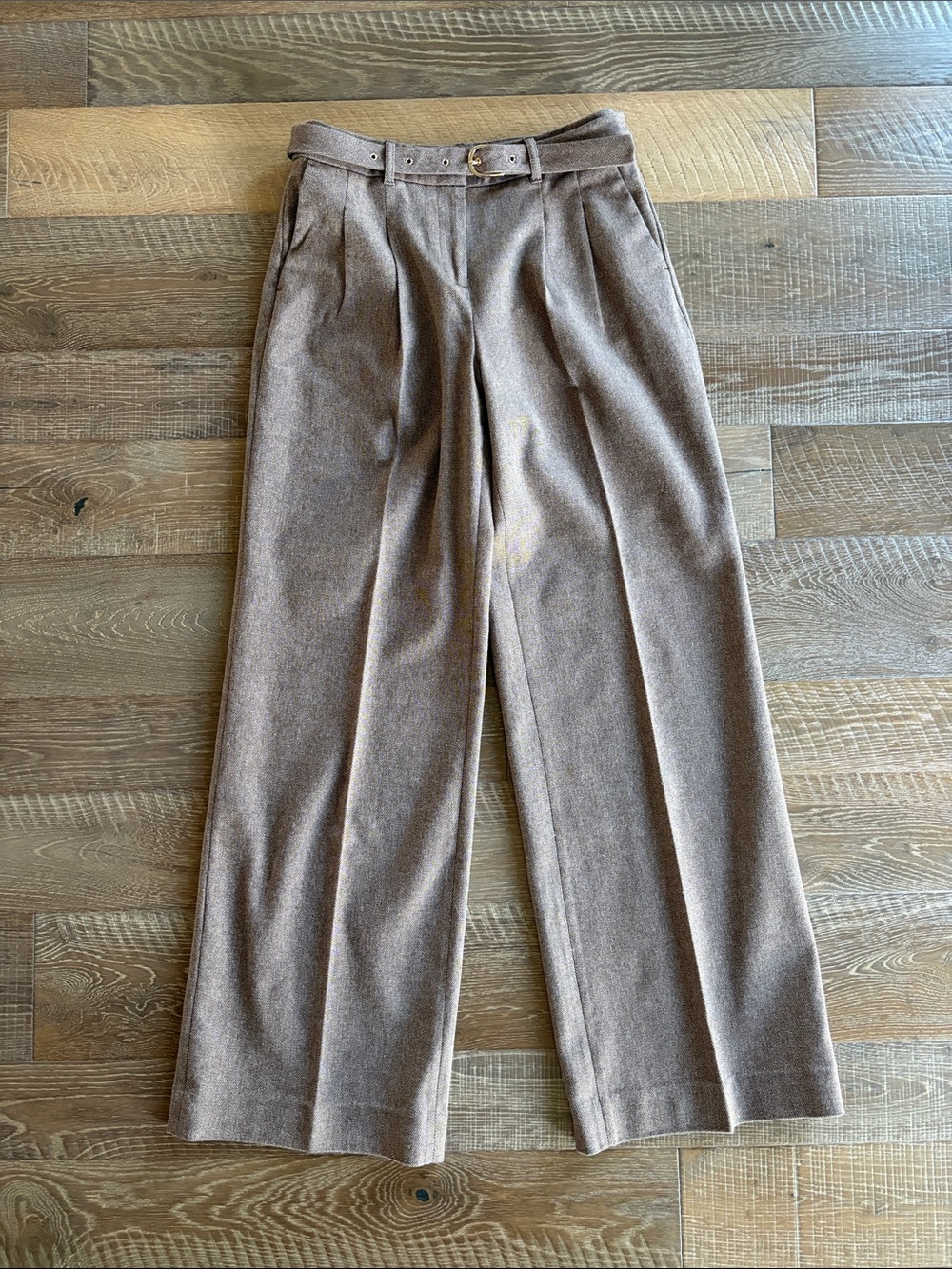 WHBM Wide Leg Belted Trouser